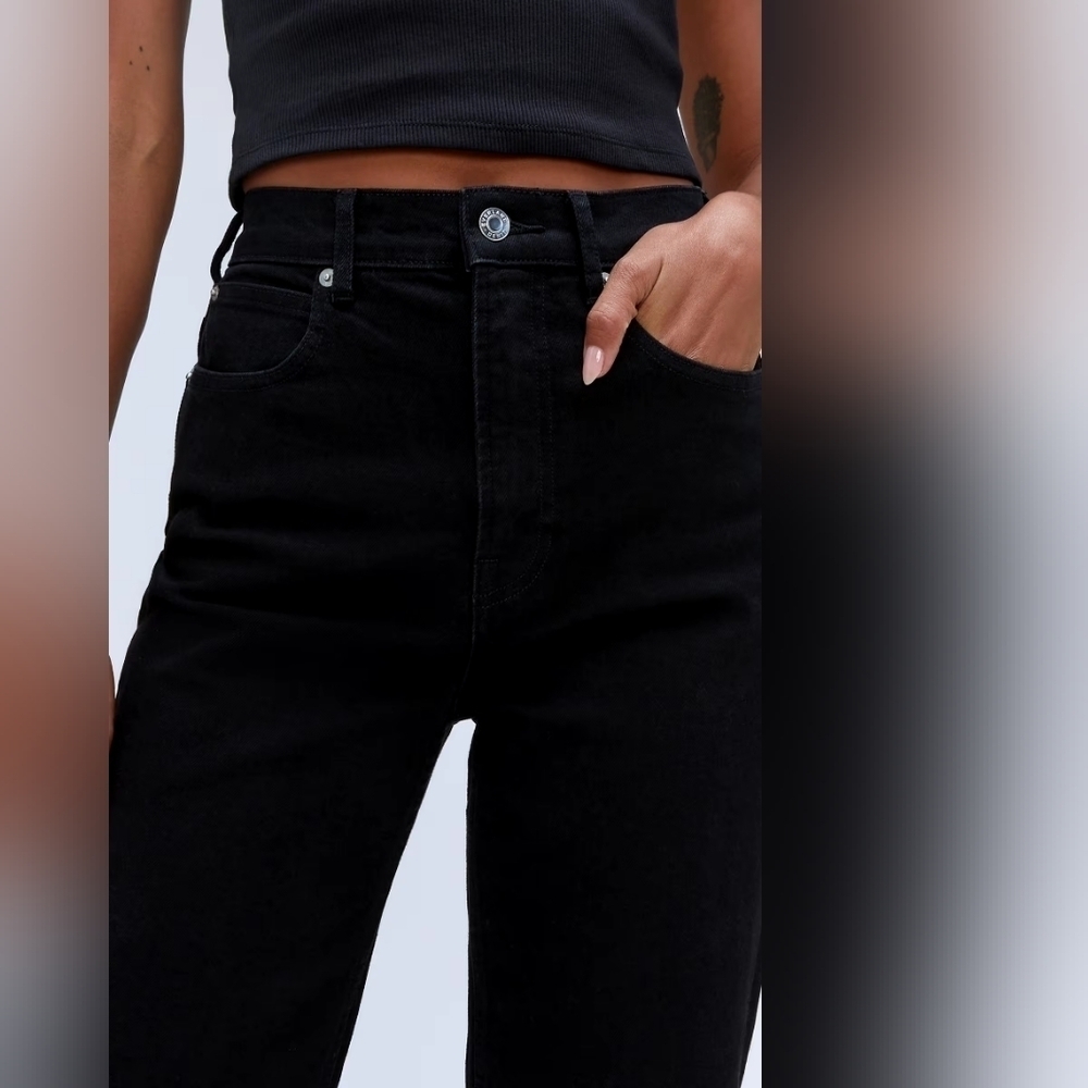 EVERLANE THE WAY HIGH JEAN IN COAL•Size 25 LONG•NWT - Picture 6 of 12